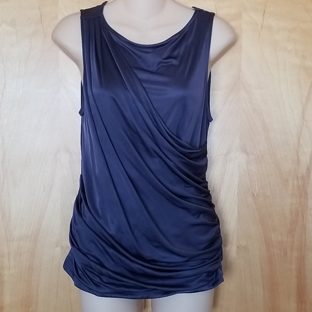Ann Taylor Sleeveless Wrap Blouse Med Pet NWT
